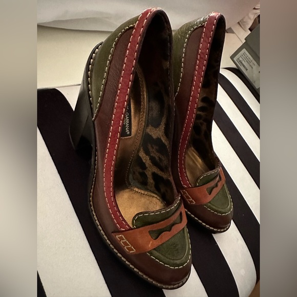 Dolce & Gabbana high heel loafers colorblock pumps. EU size 38.5 - Picture 7 of 8